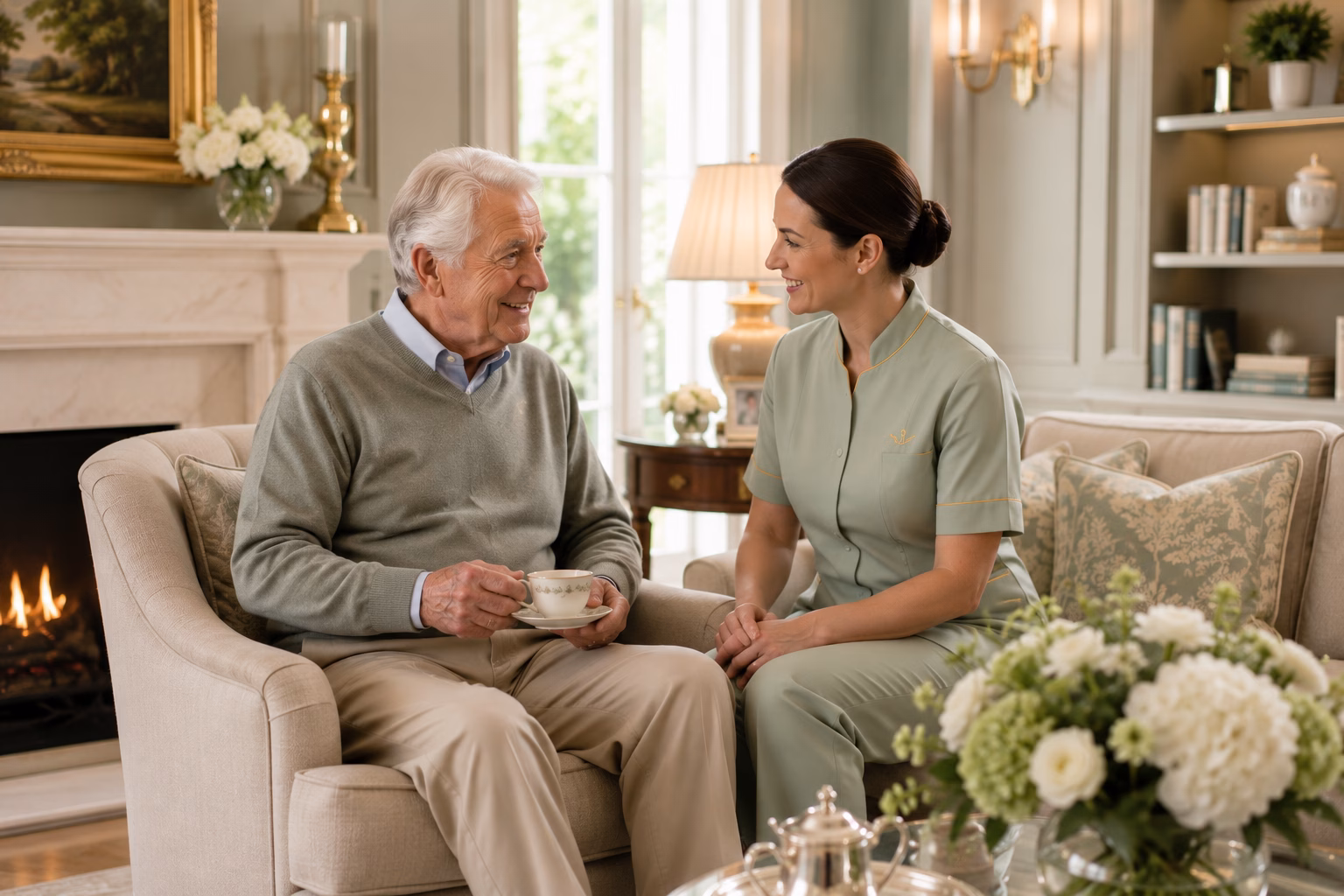 Personalised home care services with blood pressure reader